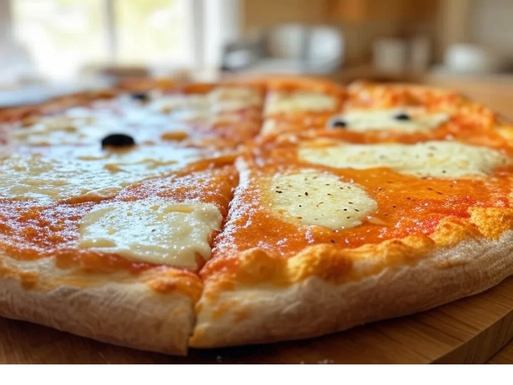 Pizza Chèvre Miel de Pizza Mania à Saint-Yrieix-la-Perche avec fromage de chèvre, miel, herbes de Provence et olives.