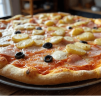 Pizza Maroilles de Pizza Mania à Saint-Yrieix-la-Perche - une explosion de saveurs du Nord à savourer sur place ou à emporter.